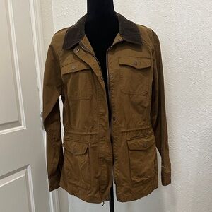 Eddie Bauer Brown Field Barb Jacket with Corduroy Collar Large